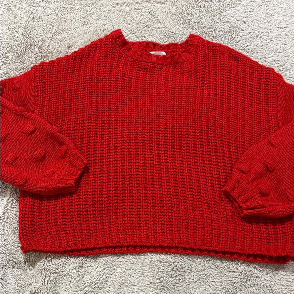 Jessica Simpson Bold Red Crew Neck Sweater